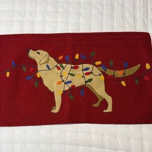 Pottery Barn NEW With Tags Red Tangled Labrador Pillow Cover